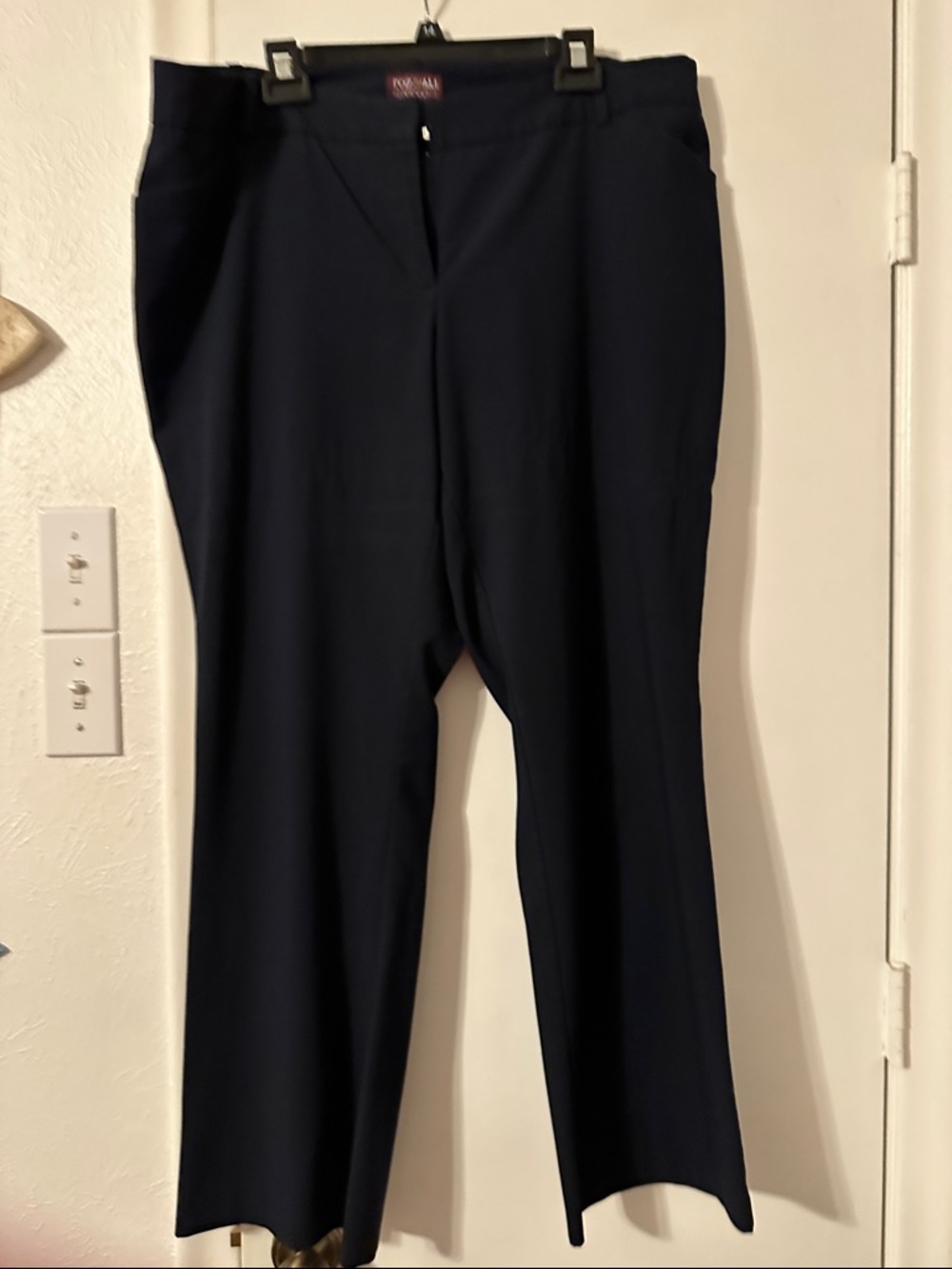 Jones New York Navy Straight-Leg Work Trousers